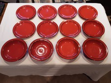 Thomas scandic rot,  5 Suppenteller + 7 Kuchenteller