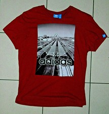 Adidas T-Shirt Weinrot Yard Lay-up New York Subway Graffiti Oldschool Größe S 