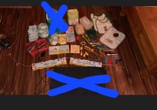 Baby Starter Paket  Kinderwagen Haken Kapuzenhandtuch Heilwolle Löffel Lätzchen 