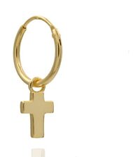 Creolen Anhänger Kreuz Silber 925 Damen Herren Kinder Ohrringe Echtschmuck Gold