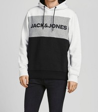 GEBRAUCHT/DEFEKT - Jack & Jones Kapuzensweatshirt 650921 Schwarz/Weiß XL (52/54)