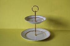 zauberhafte zweistöckige Etagere Teller Heinrich Villeroy Boch Flammgold 03211