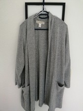 Janet &Joyce Cardigan Strickjacke Jacke Longstrickjacke offen grau Gr. 48/50 NEU