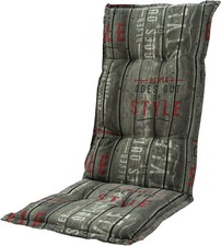 Hochlehner Auflagen Polster Sessel Kissen 8 cm Gartenstuhl C067 grau Gartenmöbel