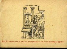 Benzing: DIE DRUCKORTE DES 15. und 16. JAHRHUNDERTS IM DEUTSCHEN SPRACHGEBIET