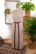 Vintage orig 60er Abendkleid GOLD Brokat 2-teilig Boho DIVA Kleid 40