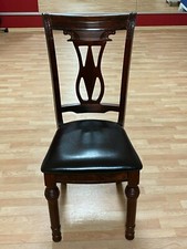 Polsterstuhl Briton Vintage - Echtleder braun, Eiche massiv flemmish, HANDARBEIT