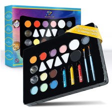 Kinderschminke 54er Set Pinsel Make-Up wasserlöslich hautverträglich B-WARE