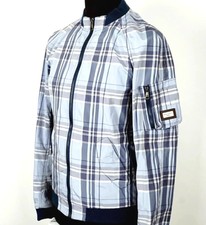 DOLCE & GABBANA Designer Jacke Blau Kariert Gr. 48 Metal Label Top Zustand 