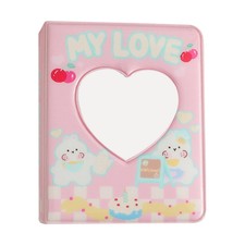 3-Zoll-Fotoalbum staub geschütztes Mehrzweck-Kaninchen muster Fotoba Light Pink