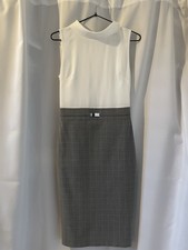 Super schickes Business Bleistiftkleid Größe 34 mit Kragen in Zweiteiler-Optik