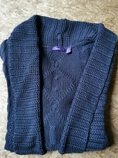 MEXX Strickjacke Gr. S dunkelblau long ca. 68cm lang Jacke