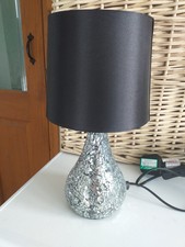 HÜBSCH...TISCHLAMPE...SPIEGELEFFEKTBASIS...SCHWARZER SCHATTEN...RUSTIKAL...LAMPE