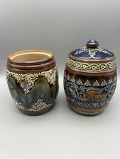 Jugendstil Antik Doulton Lambeth Tabakgläser 1890 - 1922 Ethelbart & RH