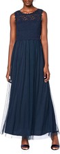 VILA Damen Kleid Vilynnea Maxikleid Abendkleid Dress Partykleid dunkelblau Gr.34