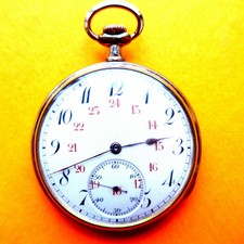 schöne HERREN TASCHENUHR, vergoldet, Ankerhemmung, gute Funktion, ca.1915