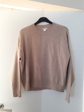 Pulli Pullover Gr m h&m glitzer beige gold strick oberteil  40