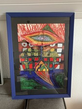 Hundertwasser Kunstdruck Schuhmacher 616 Das Auge und der Bart Gottes