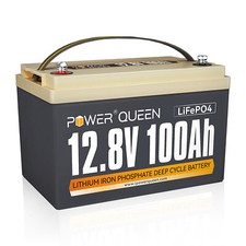 PowerQueen 12V 100Ah Lithium Batterie LiFePO4 Akku BMS für RV Solarbatterie Boot