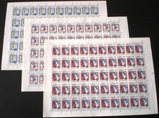 Russland 1992 Mi.220-22 Olympische Winterspiele Albertville 3 Bögen je 50 **/MNH