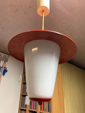 Pendelleuchte OMA s Küche / Flur, Milchglas, Metall , rot, weiß