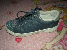 Mädchen Sneaker Halbschuhe Schuhe Blau Silber Venice Glitzersteine bunt Gr. 36