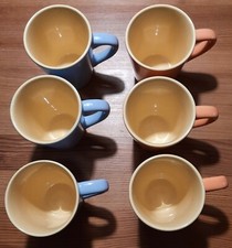 Tassen, Kaffeetassen - 6er Set, neuwertig, orange und blau