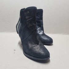 Superdry Japan Spirit uk5 eu38 Damen Schwarz Wildleder Cowgirl Cowboy Stiefeletten (44)