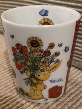 Felix Hase Spiegelburg Kinder Becher Porzellan Coppenrath Sonnenblume Geburtstag