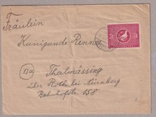 Brief EF - Wahlen zum 3. Volkskongress - 24 Pfennig - Taube - Michel 232