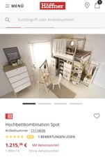 Neuwertige Hochbettkombination SPOT | VOX Serie 90x200 mit Lattenrost