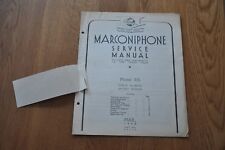 Marconiphone Modell 315 3 Ventil Akku All Wave Receiver Original Service Manual