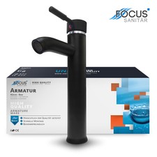 Schwarz Wasserhahn Bad Waschtisch Armatur Waschbecken Mischbatterie Wasserfall