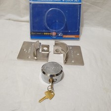  Van Garage Schuppentor Sicherheit Vorhängeschloss Hasp Set Schloss Gerät Schwerlast Stahl