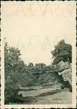 1946 Antwerpen Belgien Stadtpark RAF Flugzeugmann Brücke Teich 3,5x2,3 Zoll Originalfoto