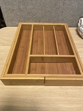 Bambus Besteckkasten Ausziehbar Besteckeinsatz Schubladeneinsatz Organizer