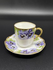 Rosenthal Chrysantheme Victoria Luise Mokkatasse mit Unterteller