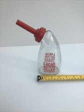 Vintage 1960's Lucas Battery Filler Glasflasche