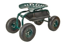 Garten-Arbeitsstuhl 306° drehbar mit 4 Rädern-Höhenverstellbar-max. 150kg GEBR.