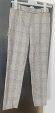 H&M Schwarz Weiß Karierte Damen Slacks Büro Hose NEU ohne Etikett