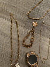 Schmuckset goldfarben Michael Kors Purelei YSL Kette Ring Armband Uhr Haarreif