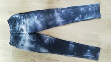 Stretch-Leggins * Batik-Blautöne * Größe S * Gebraucht * TOPP 