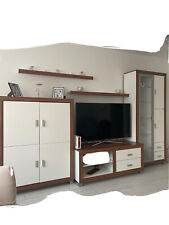 Wohnwand Anbauwand Wohnzimmer Schrankwand Vitrine Regale