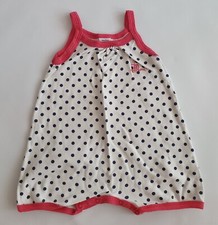 Petit Bateau Kurzer Strampler Spaghettiträger Pünktchen Gr. 81 (12-18M)