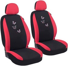 Universal Sitzbezug für Auto Butterfly Stickerei Schwarz-Lila AS7242La-47
