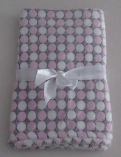 Snuggle Baby Decke Babydecke Kuscheldecke Punkte grau weiß rosa