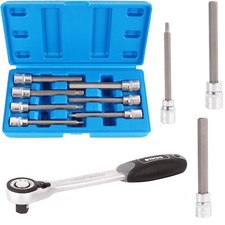 INNENSECHSKANT STECKSCHLÜSSEL SATZ INNEN SECHSKANT für INBUS SCHRAUBEN + RATSCHE