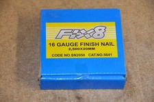 Fix8 16 Gauge Finish Nails Box 2,500 Größen 20mm, 25mm & 32mm
