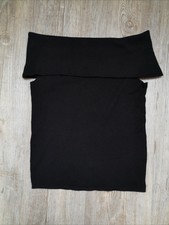 H&M cropped Shirt Top schwarz s off shoulder