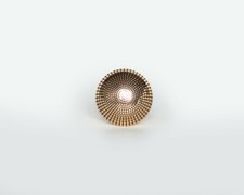 Round Brass Cupboard Knob -Intricate Patterned Gold Cabinet Handles